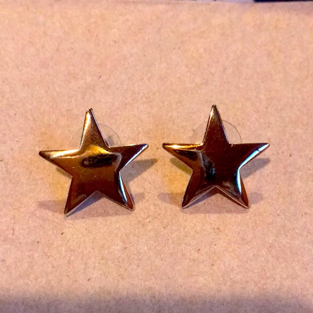 Costume Goldtone Star Earrings